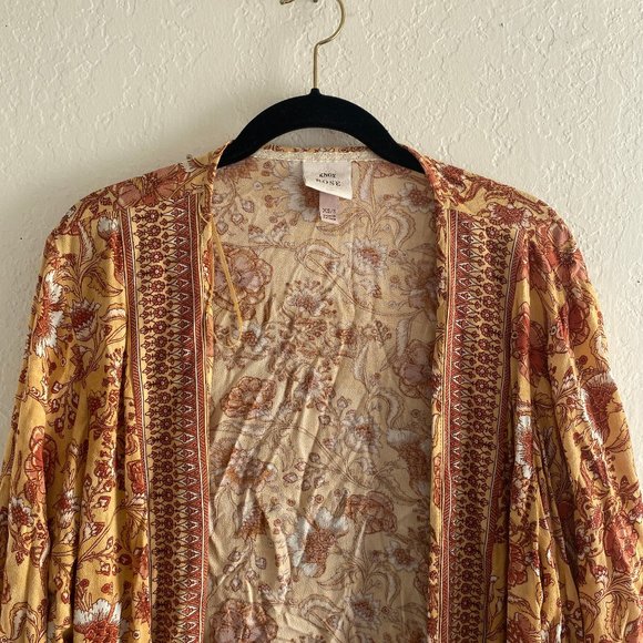 Knox Rose Womens Cardigan Floral Open Sweater Size XS/S Lightweight Spring Long - Picture 2 of 9